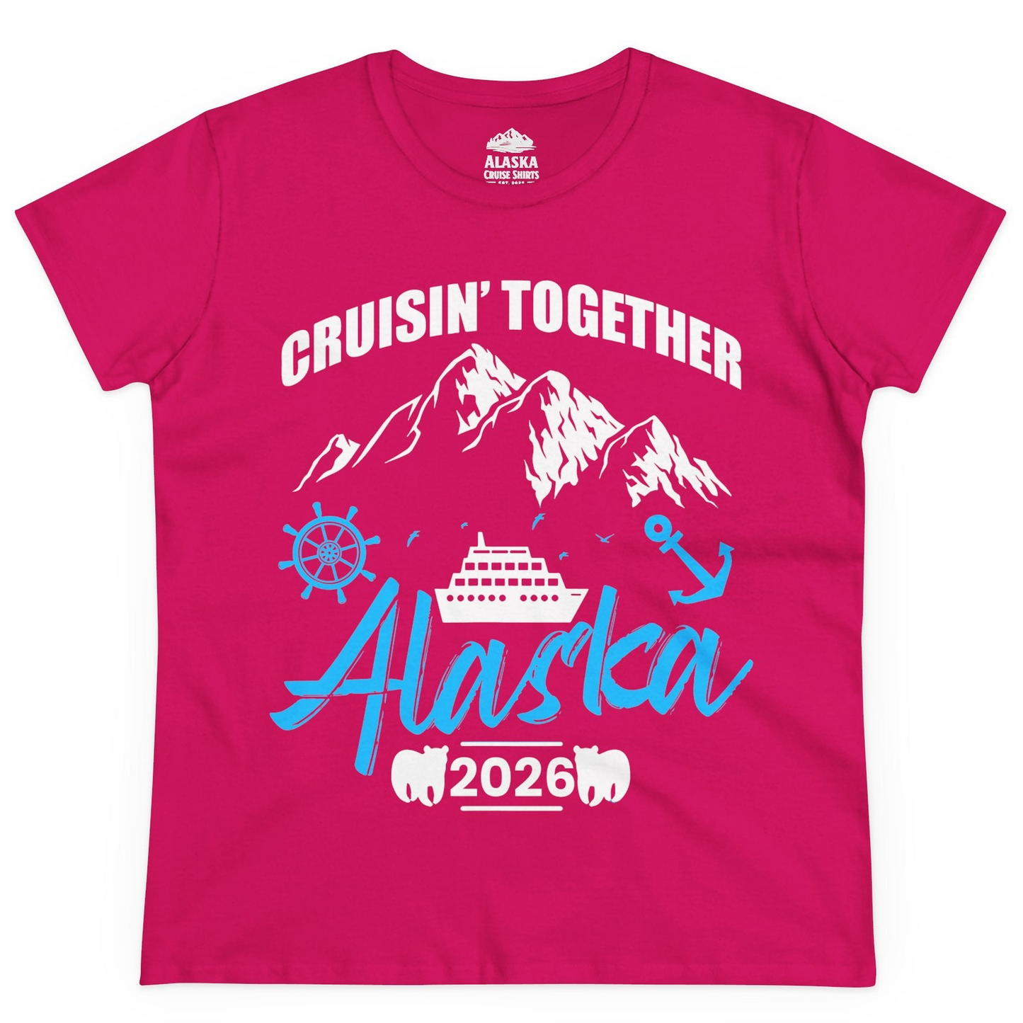 Alaska Cruise Group Adventure Shirt Ladies T-Shirt – Heliconia – Alaska Cruise Shirts