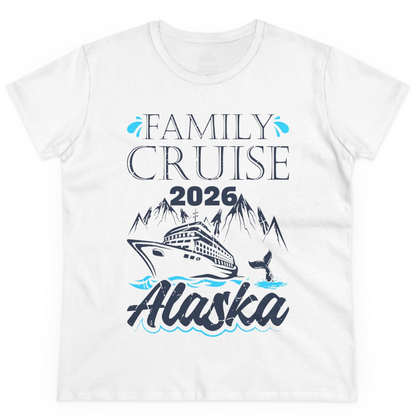 Alaska Family Cruise Shirt Ladies T-Shirt – White – Alaska Cruise Shirts