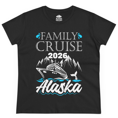 Alaska Family Cruise Shirt Ladies T-Shirt – Black – Alaska Cruise Shirts