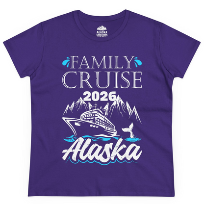 Alaska Family Cruise Shirt Ladies T-Shirt – Purple – Alaska Cruise Shirts