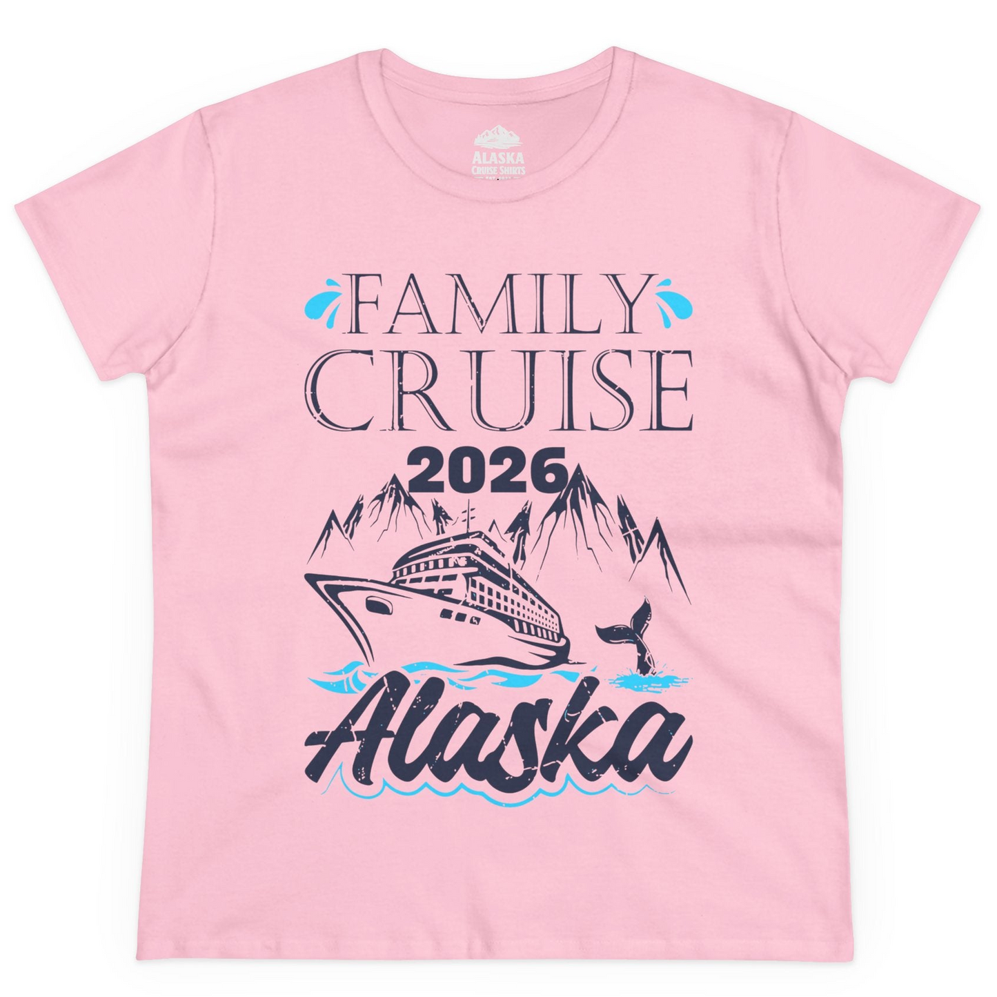 Alaska Family Cruise Shirt Ladies T-Shirt – Light Pink – Alaska Cruise Shirts