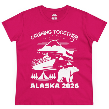 Alaska Cruise 2026 Family Adventure Bear Mountain Nature Shirt — Ladies Tee Ladies T-Shirt – Heliconia – Alaska Cruise Shirts