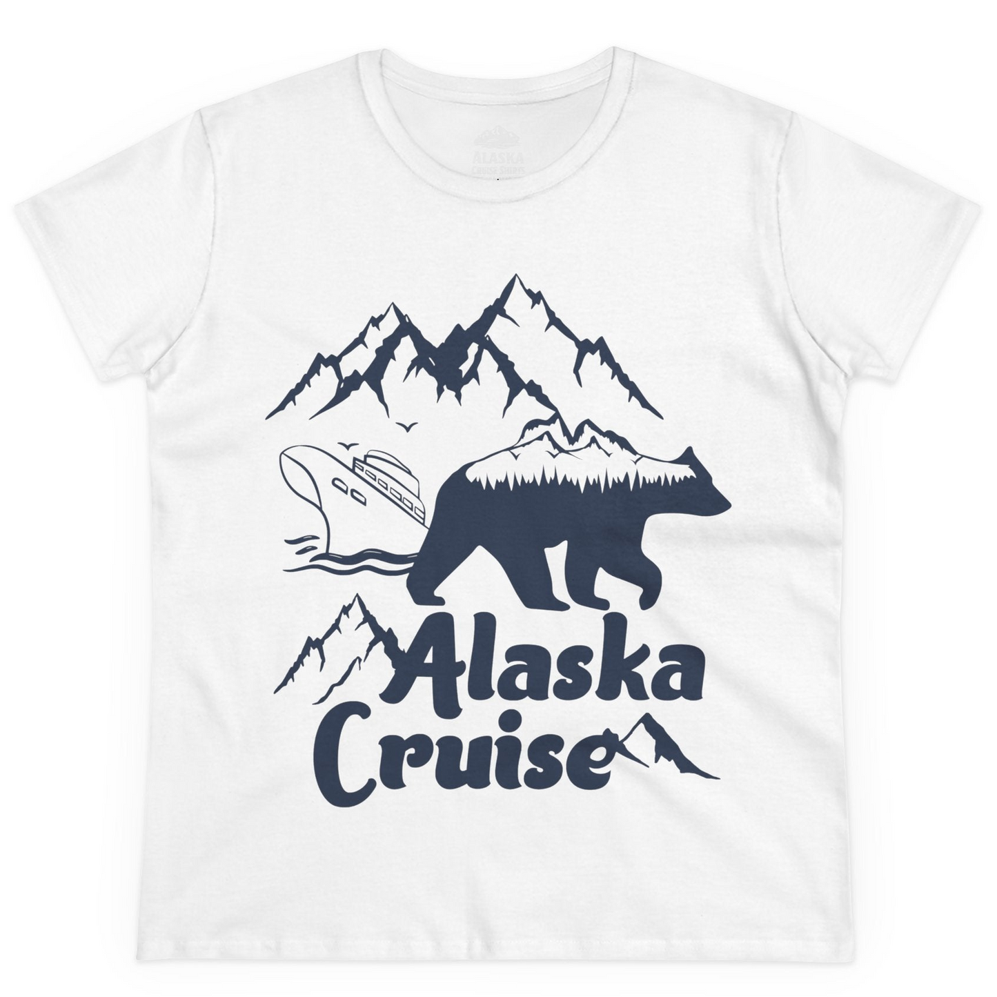 Alaska Cruise Shirt Ladies T-Shirt – White – Alaska Cruise Shirts