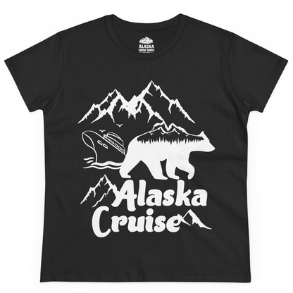 Alaska Cruise Shirt Ladies T-Shirt – Black – Alaska Cruise Shirts