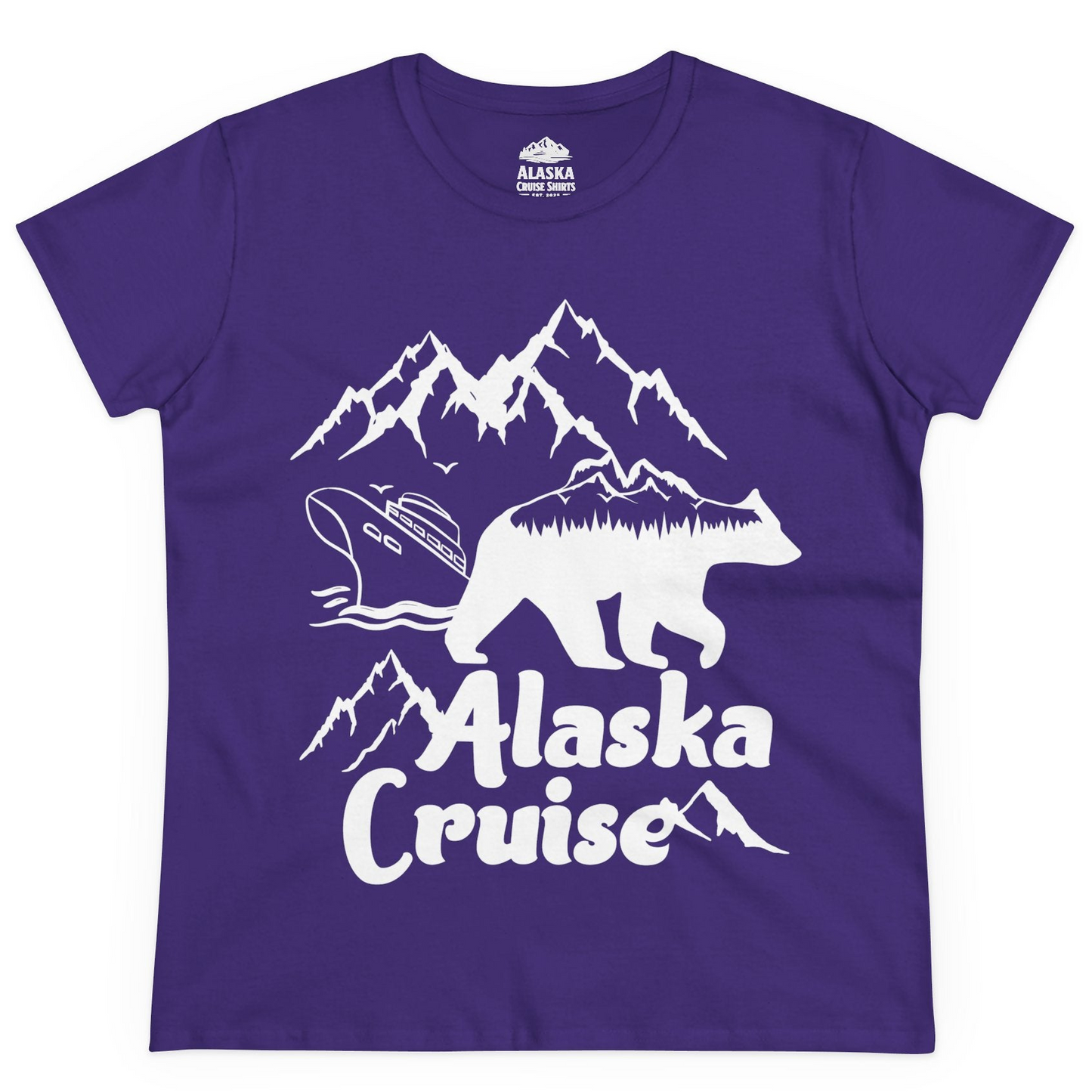 Alaska Cruise Shirt Ladies T-Shirt – Purple – Alaska Cruise Shirts