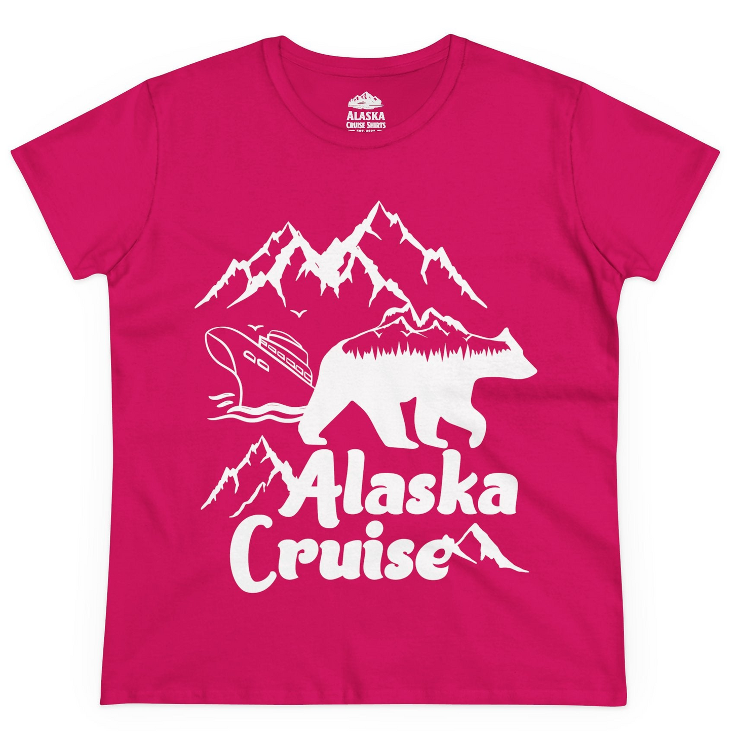 Alaska Cruise Shirt Ladies T-Shirt – Heliconia – Alaska Cruise Shirts