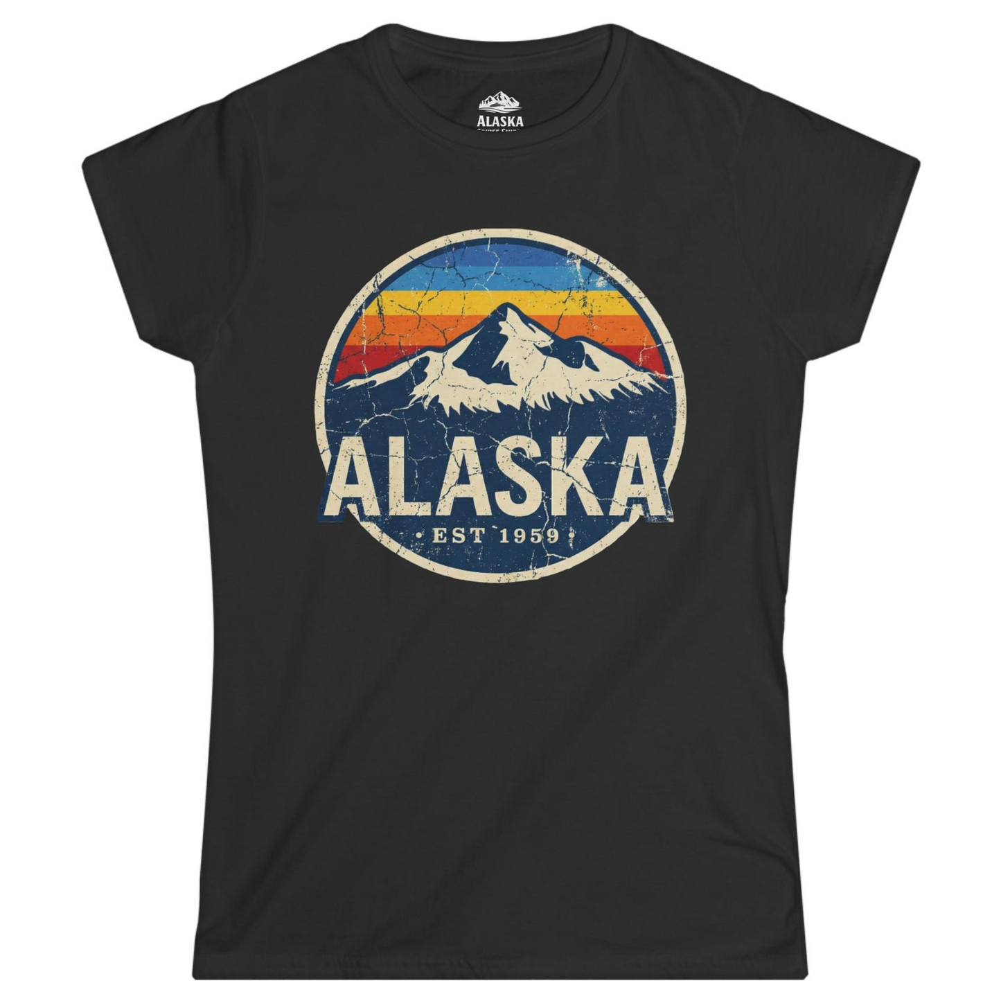 Alaska Vintage Shirt Ladies T-Shirt – Black – Alaska Cruise Shirts