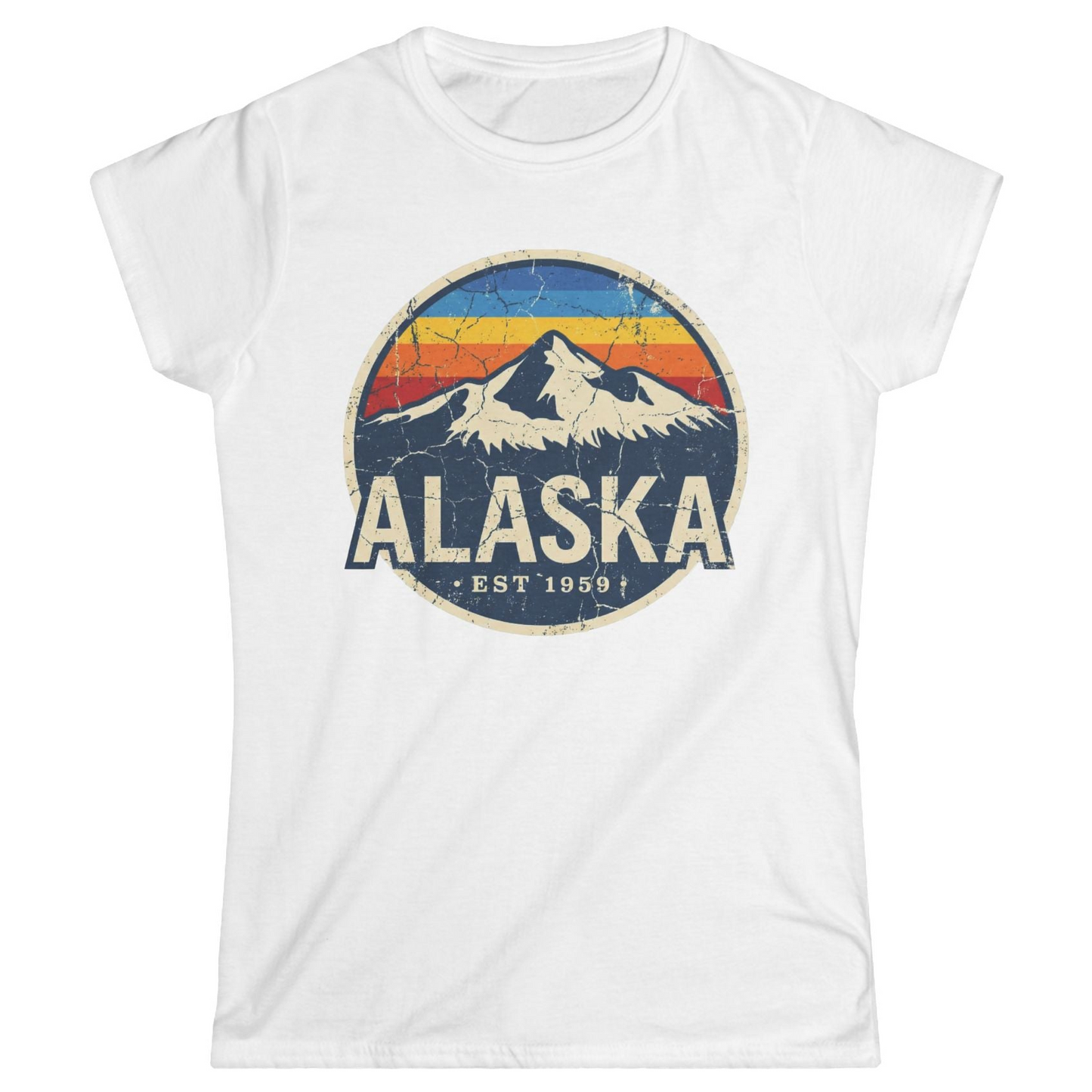 Alaska Vintage Shirt Ladies T-Shirt – White – Alaska Cruise Shirts