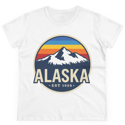 Alaska Vintage Shirt Ladies T-Shirt – White – Alaska Cruise Shirts
