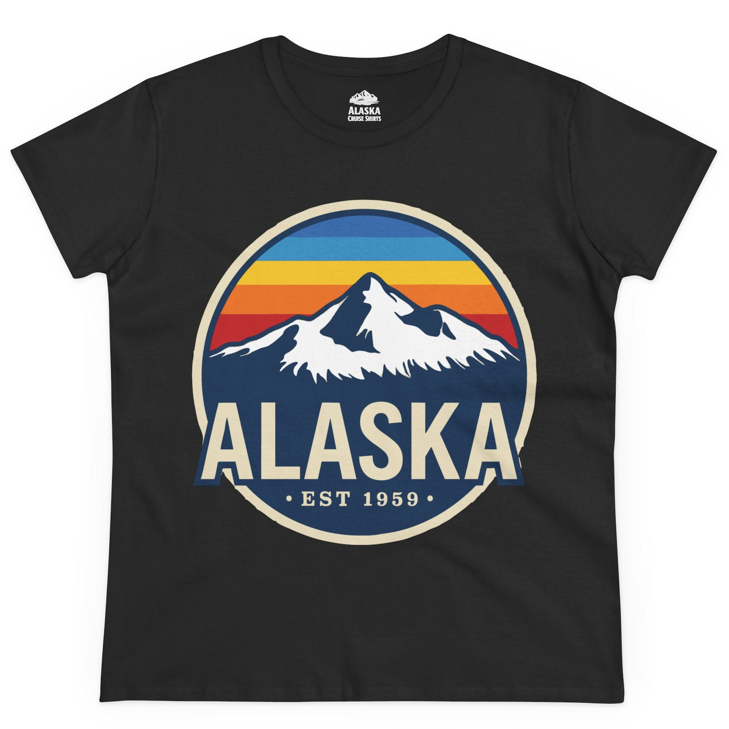 Alaska Vintage Shirt Ladies T-Shirt – Black – Alaska Cruise Shirts