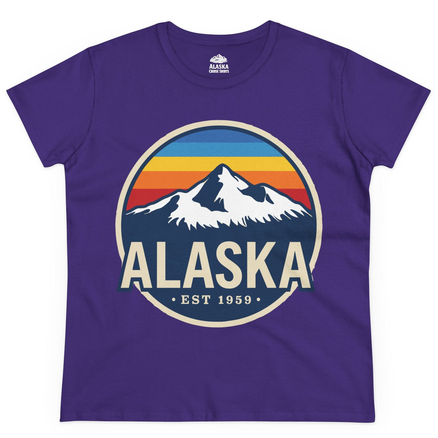 Alaska Vintage Shirt Ladies T-Shirt – Purple – Alaska Cruise Shirts