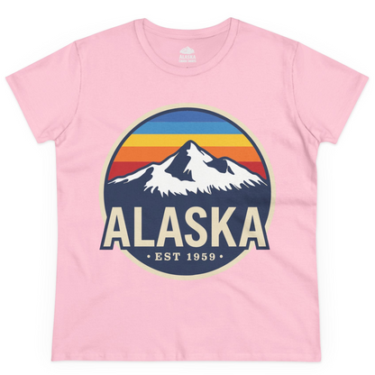 Alaska Vintage Shirt Ladies T-Shirt – Light Pink – Alaska Cruise Shirts