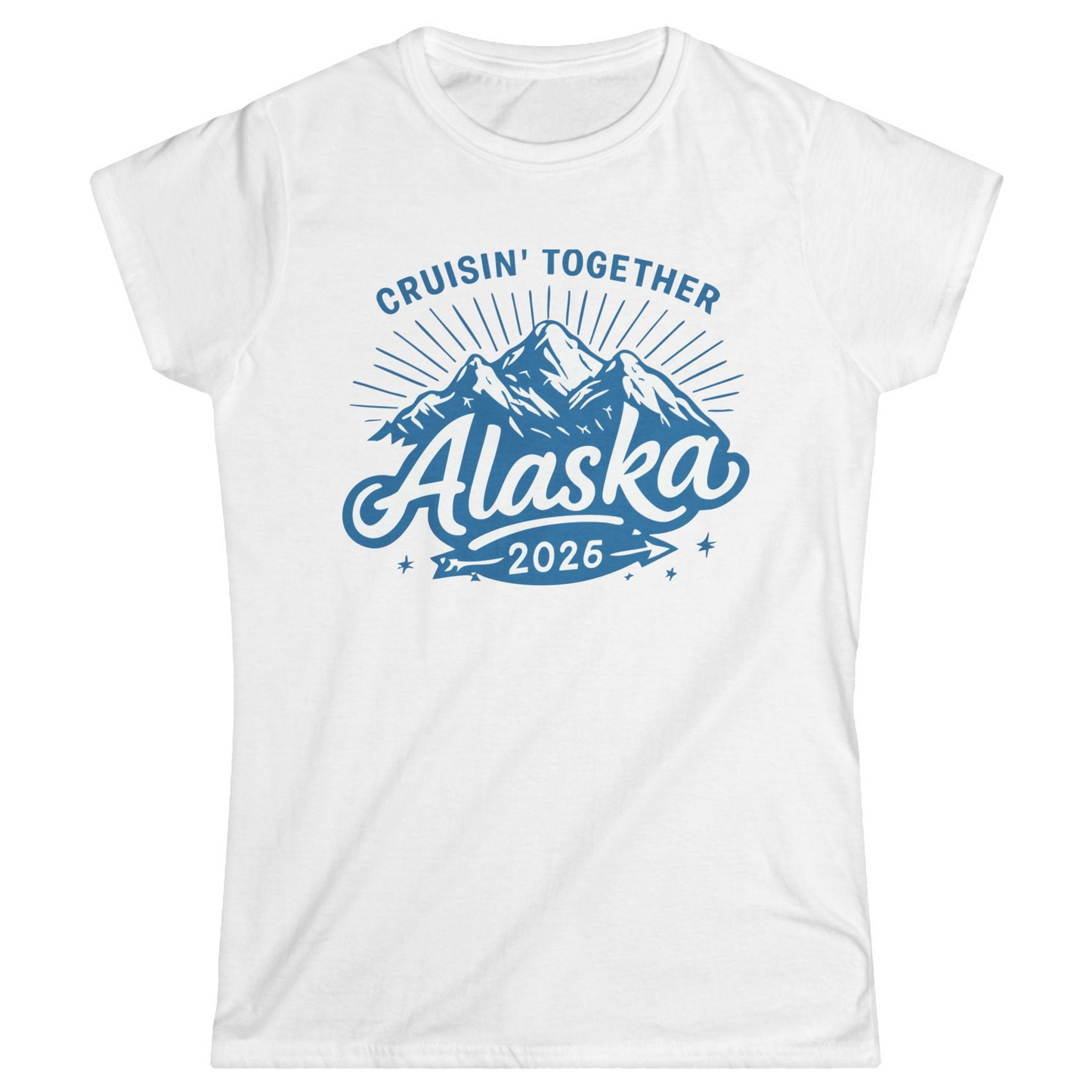 Alaska Cruise Mountains Adventure Shirt Ladies T-Shirt – White – Alaska Cruise Shirts
