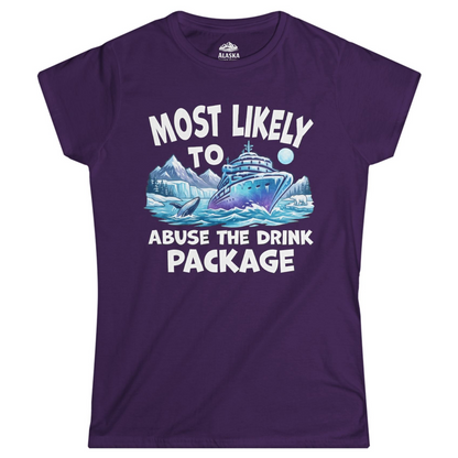 Funny Alaska Cruise Shirt Ladies T-Shirt – Purple – Alaska Cruise Shirts