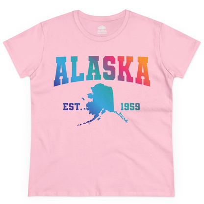 Retro Alaska Est 1959 Shirt Ladies T-Shirt – Light Pink – Alaska Cruise Shirts