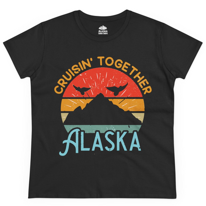 Retro Alaska Cruise Shirt Ladies T-Shirt – Black – Alaska Cruise Shirts
