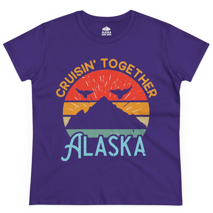 Retro Alaska Cruise Shirt Ladies T-Shirt – Purple – Alaska Cruise Shirts
