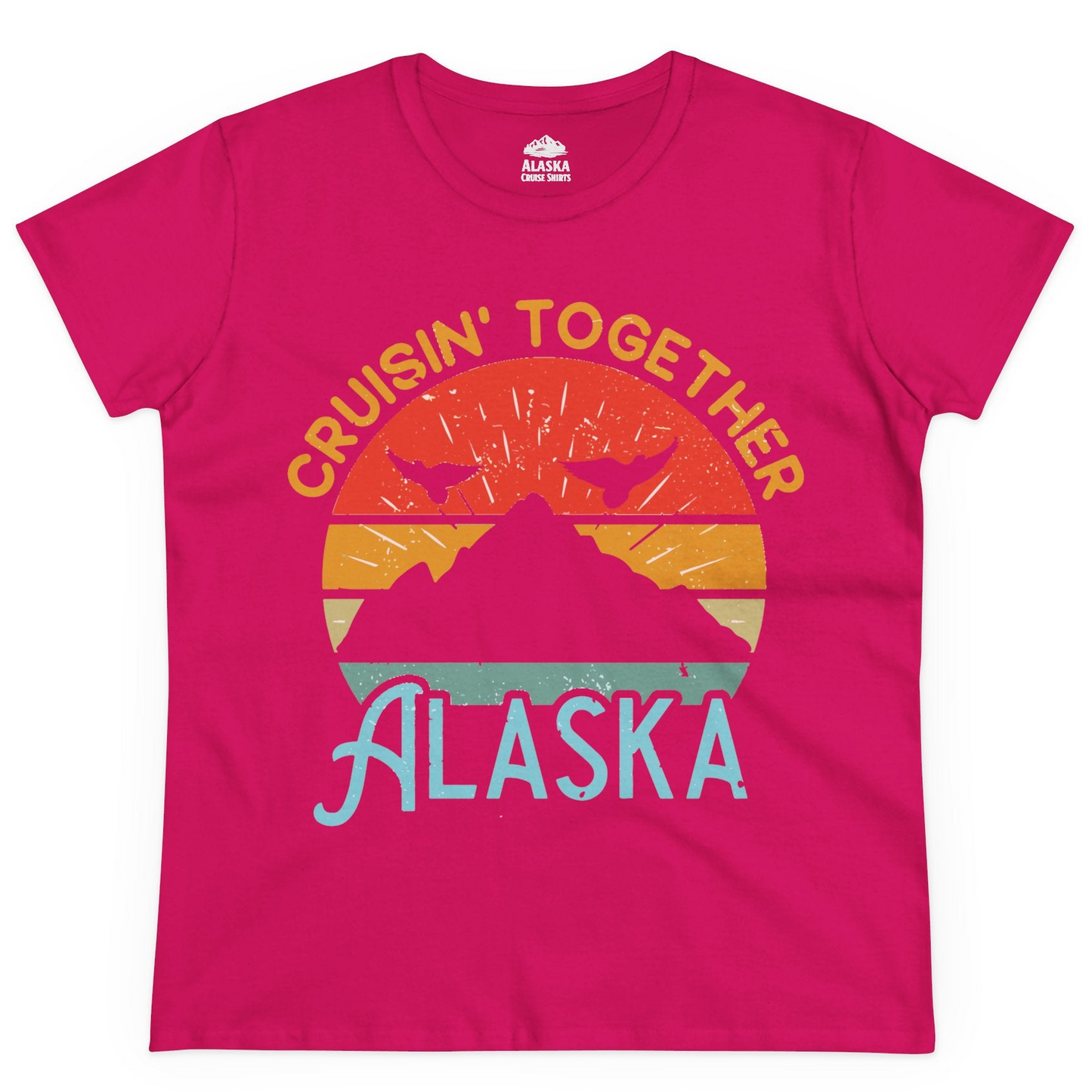 Retro Alaska Cruise Shirt Ladies T-Shirt – Heliconia – Alaska Cruise Shirts