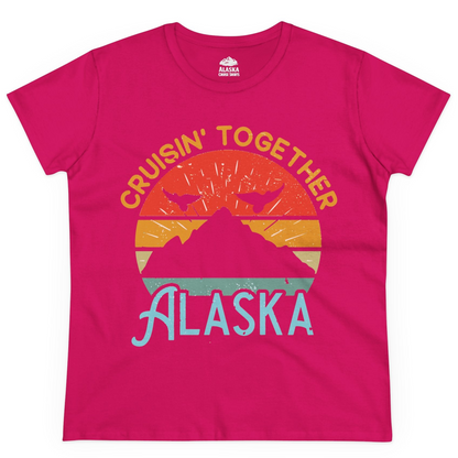Retro Alaska Cruise Shirt Ladies T-Shirt – Heliconia – Alaska Cruise Shirts