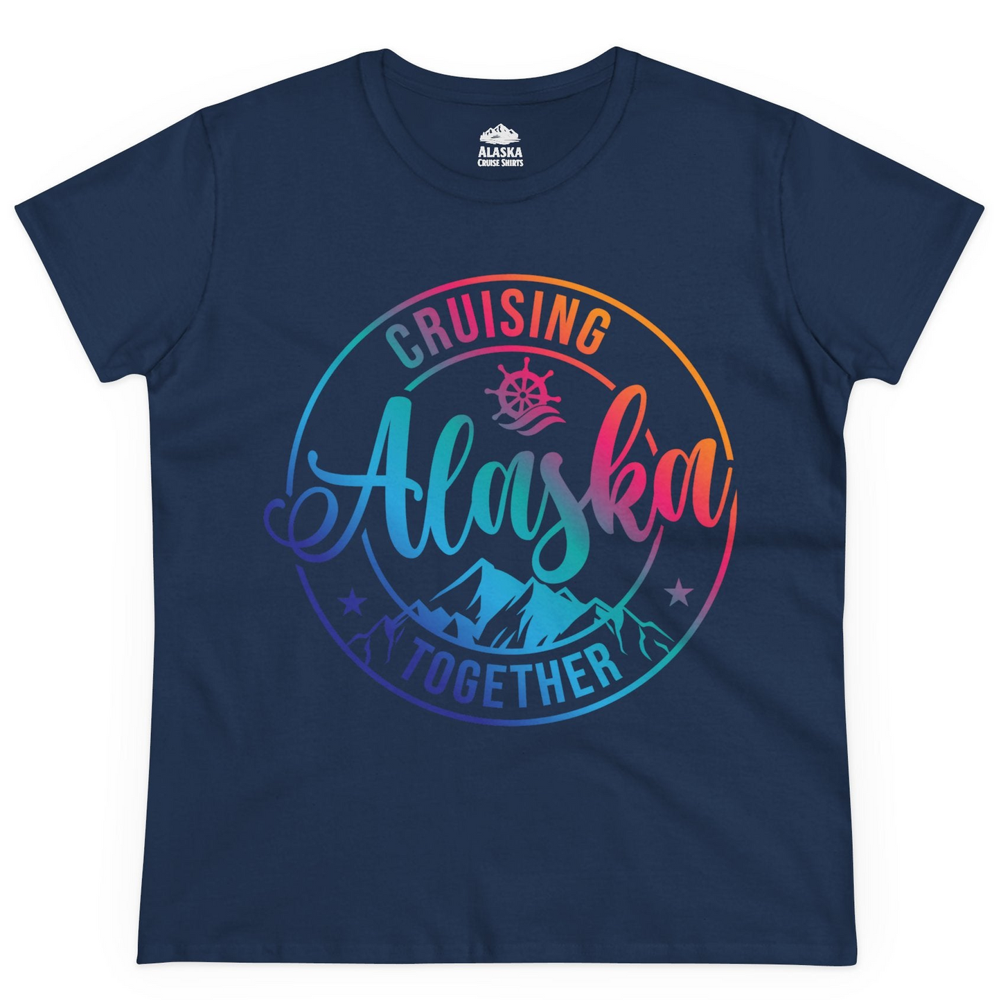 Cruising Alaska Together Shirt Ladies T-Shirt – Navy – Alaska Cruise Shirts