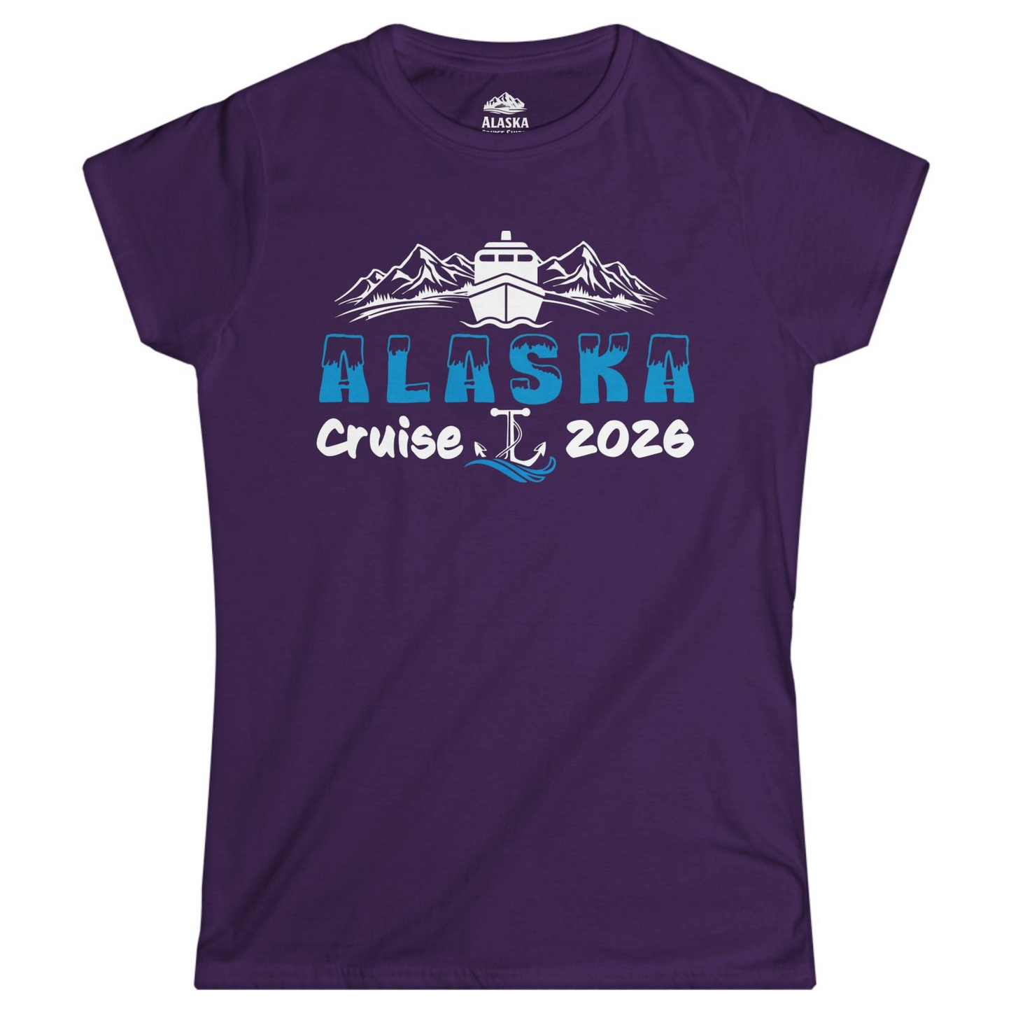 Alaska Cruise 2026 Shirt Ladies T-Shirt – Purple – Alaska Cruise Shirts