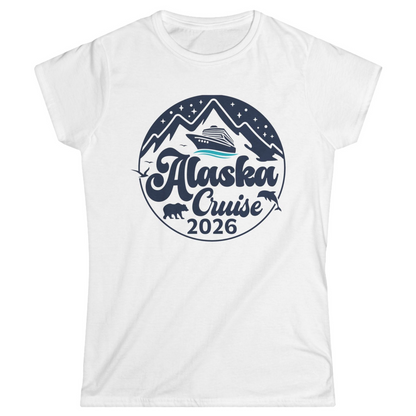 Alaska Cruise 2026 Shirt Ladies T-Shirt – White – Alaska Cruise Shirts