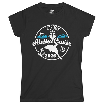 Alaska Cruise 2026 Shirt Ladies T-Shirt – Black – Alaska Cruise Shirts