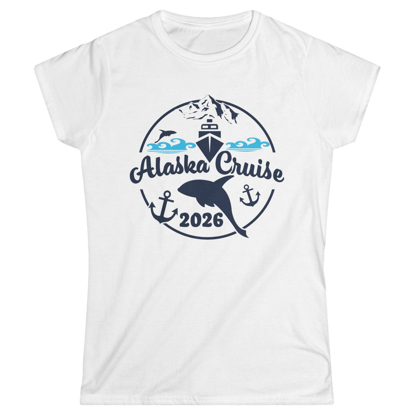Alaska Cruise 2026 Shirt Ladies T-Shirt – White – Alaska Cruise Shirts