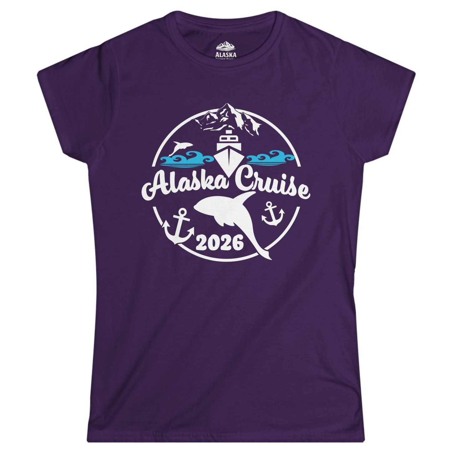 Alaska Cruise 2026 Shirt Ladies T-Shirt – Purple – Alaska Cruise Shirts