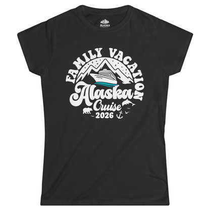 Alaska Family Cruise Shirt Ladies T-Shirt – Black – Alaska Cruise Shirts