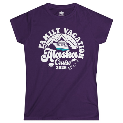 Alaska Family Cruise Shirt Ladies T-Shirt – Purple – Alaska Cruise Shirts