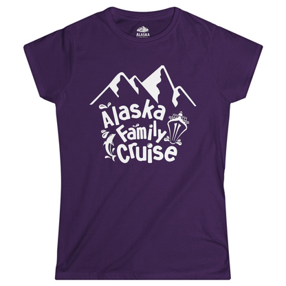 Alaska Family Cruise Adventure Shirt Ladies T-Shirt – Purple – Alaska Cruise Shirts