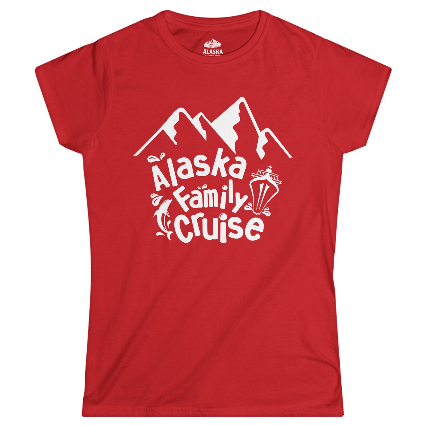 Alaska Family Cruise Adventure Shirt Ladies T-Shirt – Red – Alaska Cruise Shirts