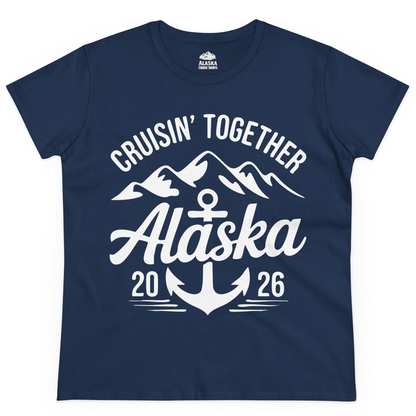 Alaska Cruise Shirt Ladies T-Shirt – Navy – Alaska Cruise Shirts