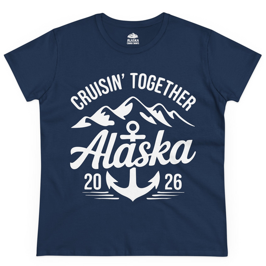 Alaska Cruise Shirt Ladies T-Shirt – Navy – Alaska Cruise Shirts