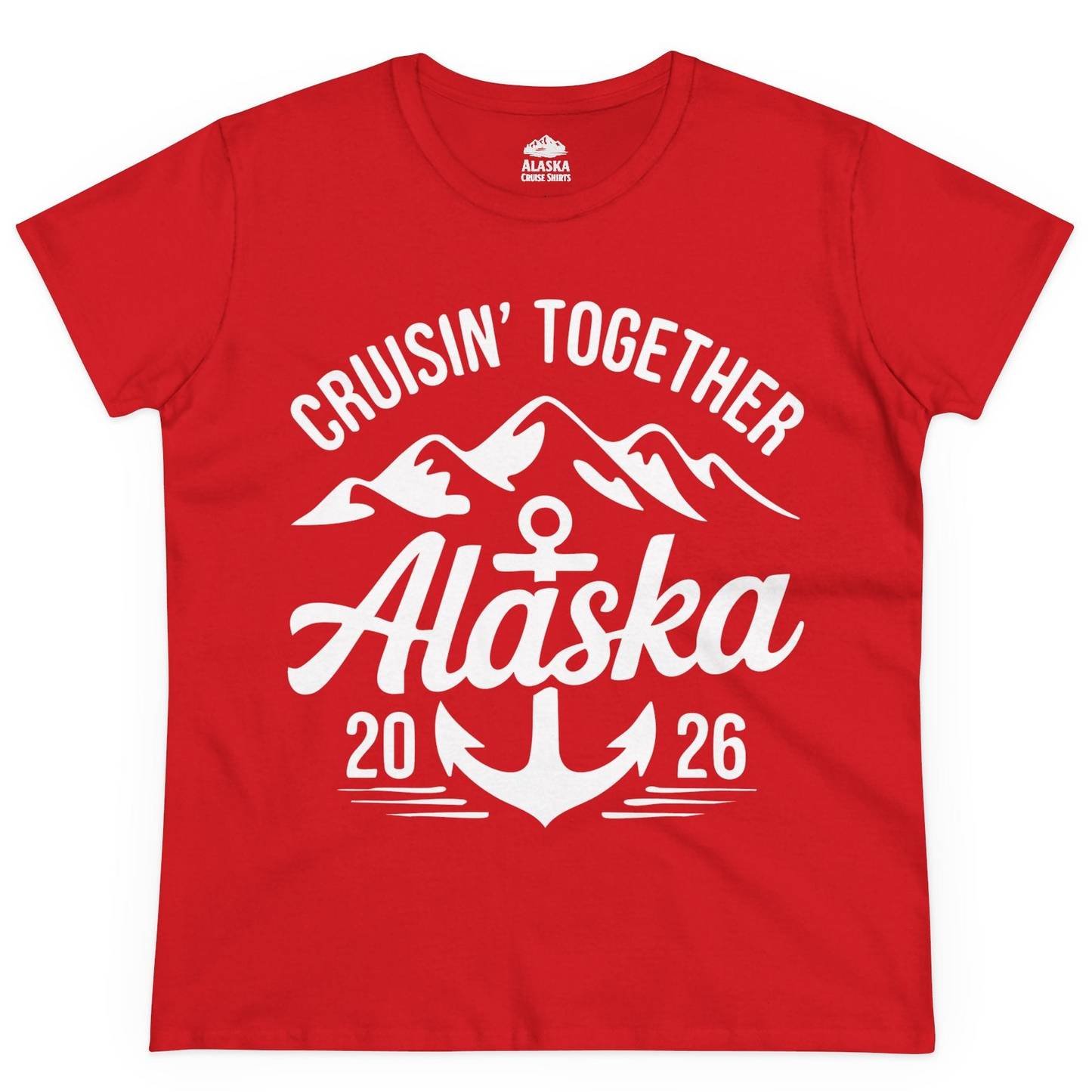 Alaska Cruise Shirt Ladies T-Shirt – Red – Alaska Cruise Shirts
