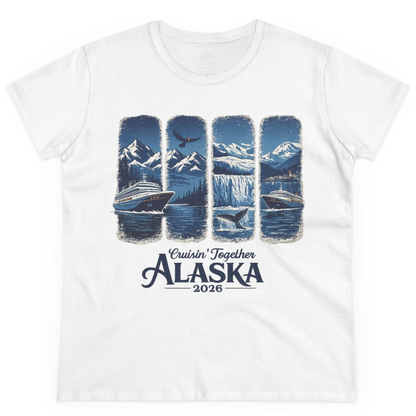 Alaska Cruise Adventure Shirt Ladies T-Shirt – White – Alaska Cruise Shirts