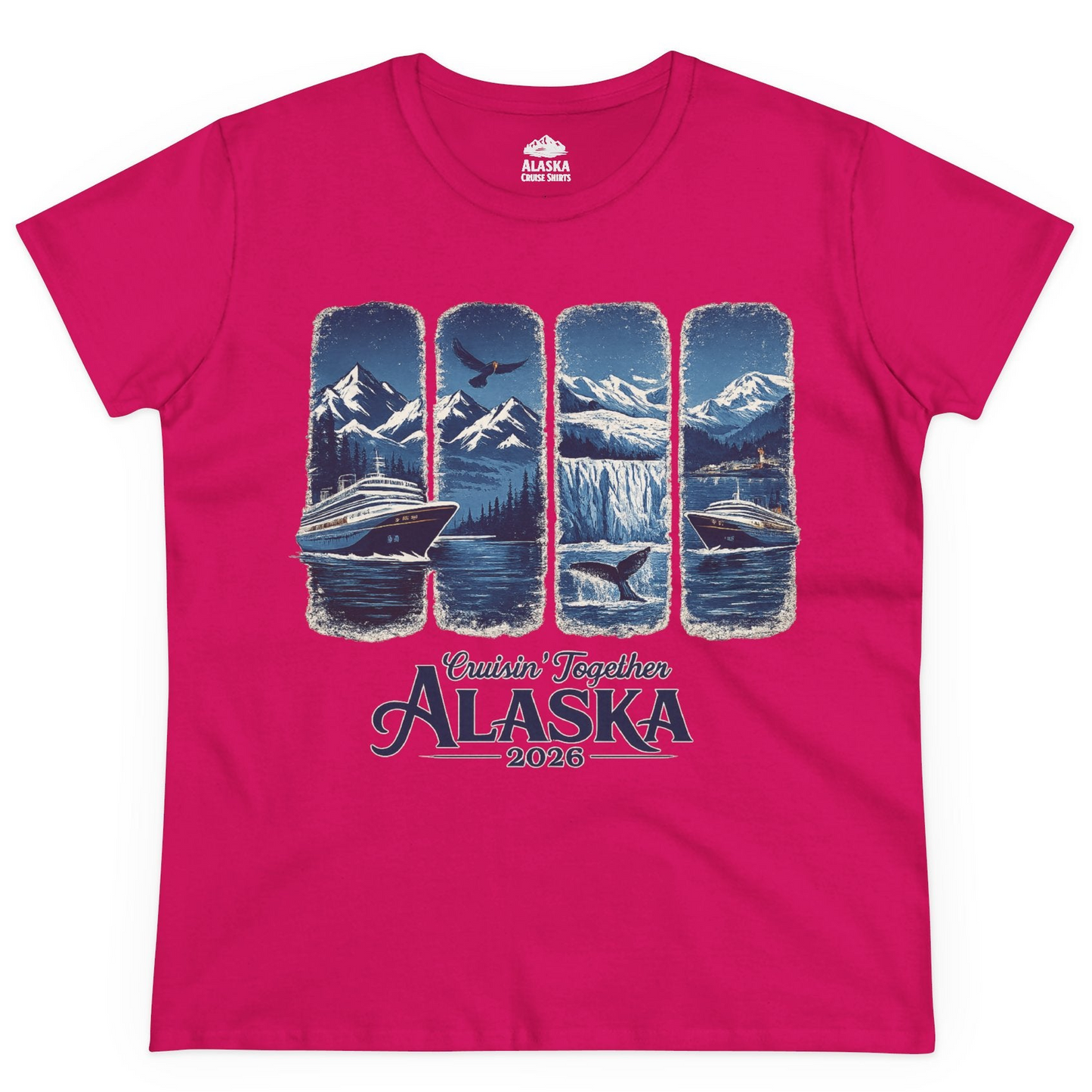Alaska Cruise Adventure Shirt Ladies T-Shirt – Heliconia – Alaska Cruise Shirts