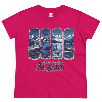 Alaska Cruise Adventure Shirt Ladies T-Shirt – Heliconia – Alaska Cruise Shirts