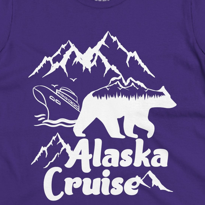 Alaska Cruise Shirt Ladies T-Shirt – Purple – Alaska Cruise Shirts Close Up