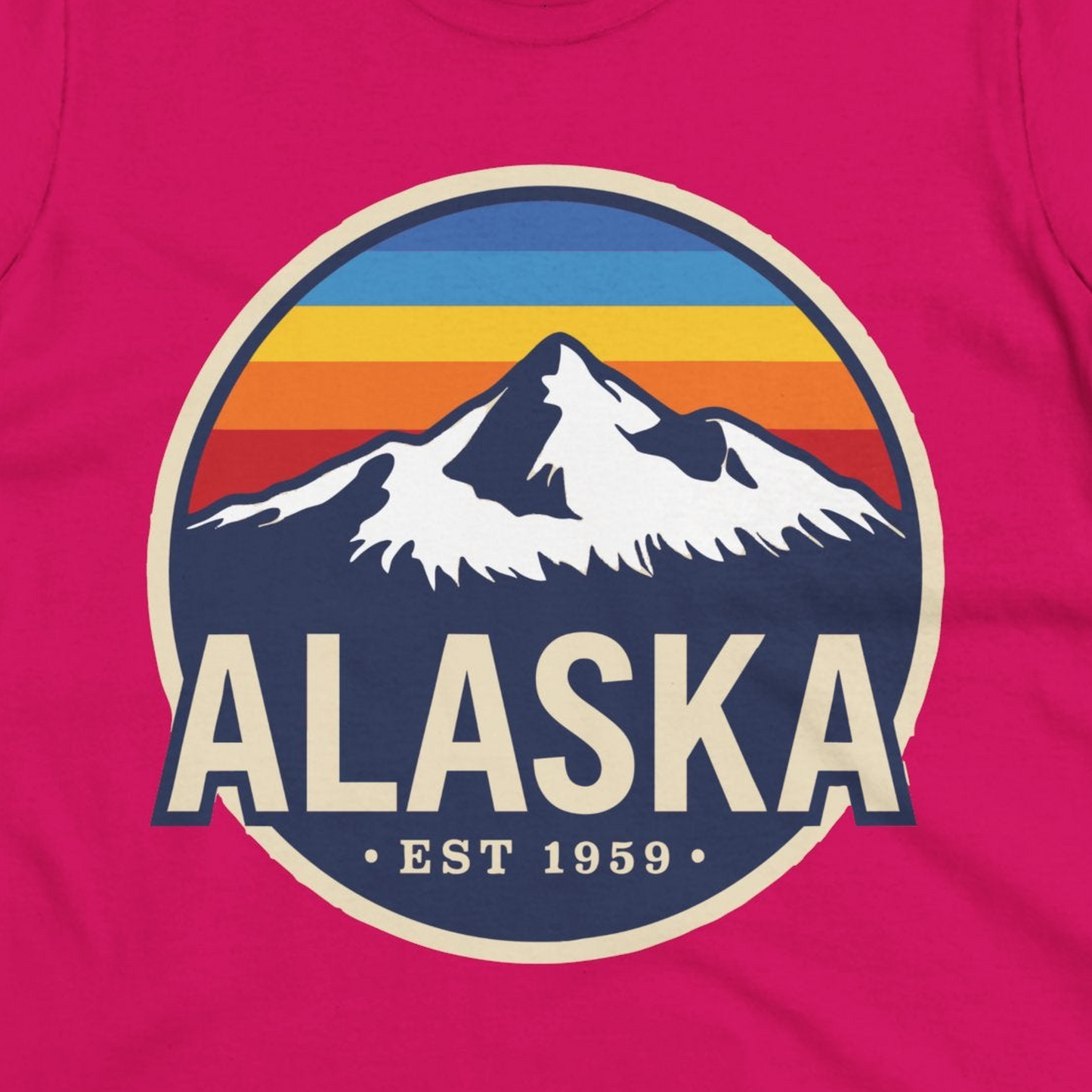 Alaska Vintage Shirt Ladies T-Shirt – Heliconia – Alaska Cruise Shirts Close Up