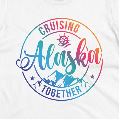 Cruising Alaska Together Shirt Ladies T-Shirt – White – Alaska Cruise Shirts Close Up