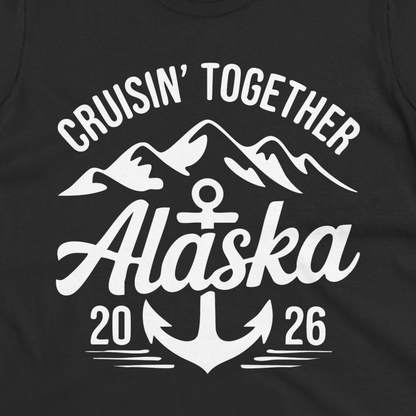 Alaska Cruise Shirt Ladies T-Shirt – Black – Alaska Cruise Shirts Close Up