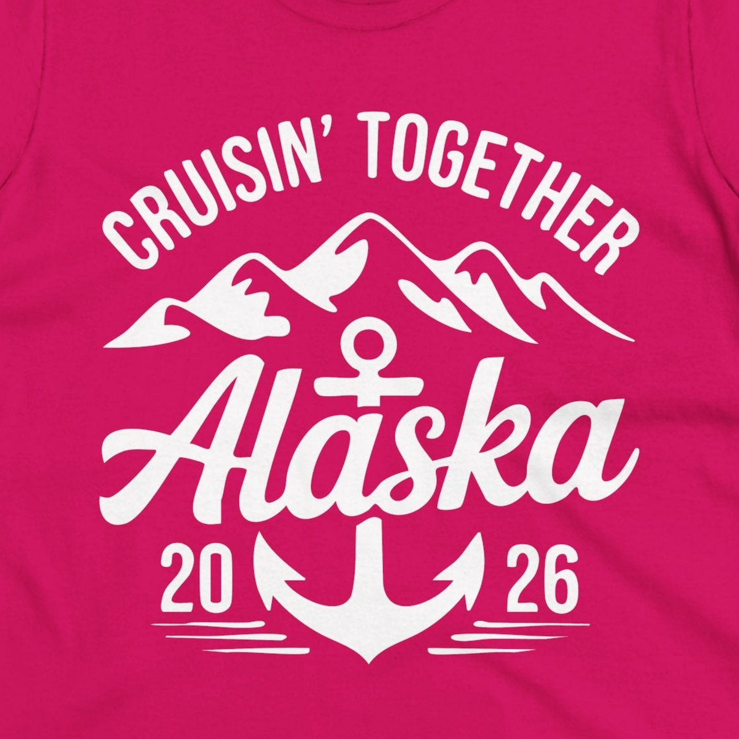 Alaska Cruise Shirt Ladies T-Shirt – Heliconia – Alaska Cruise Shirts Close Up