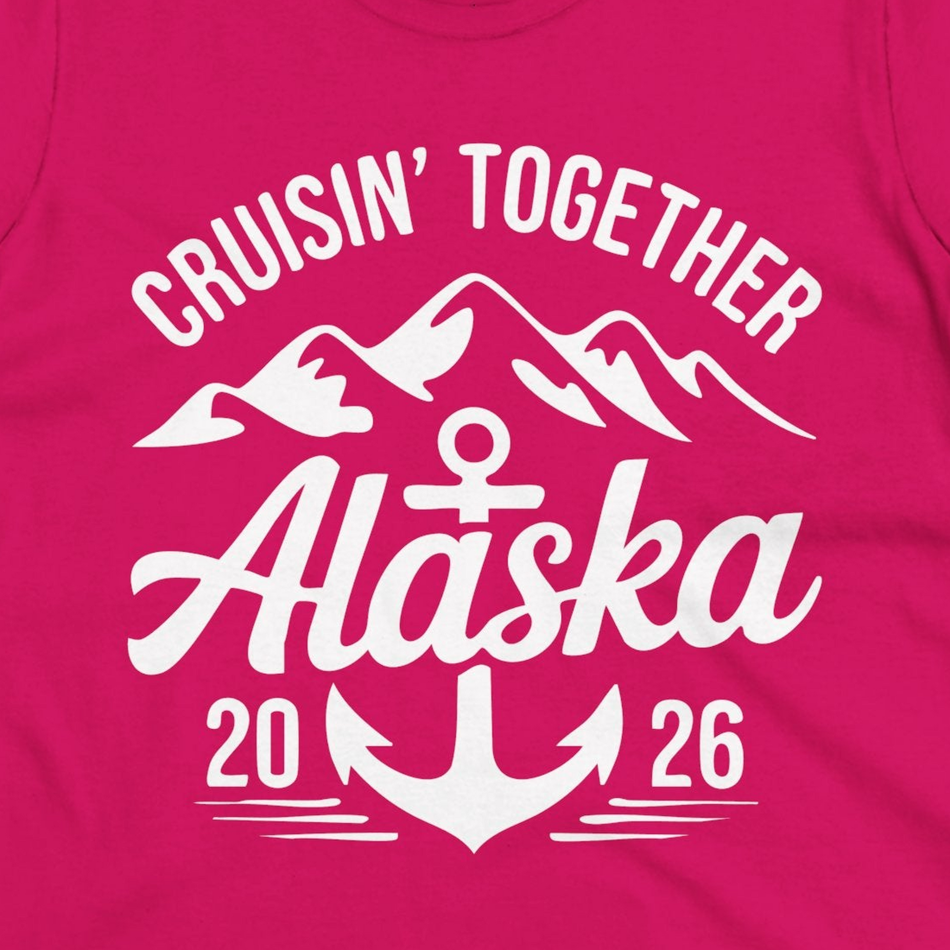 Alaska Cruise Shirt Ladies T-Shirt – Heliconia – Alaska Cruise Shirts Close Up