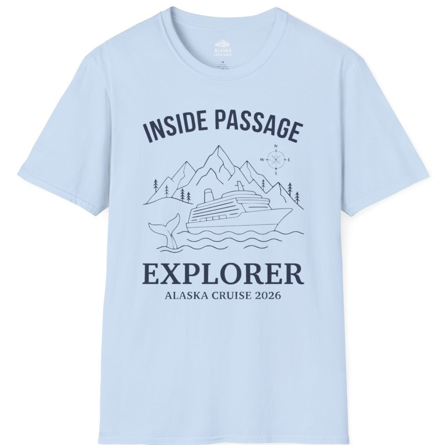 Inside Passage Explorer Alaska Cruise Adventure 2026 Shirt – Light Blue – Alaska Cruise Shirts
