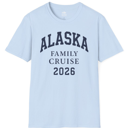 Alaska Family Cruise 2026 Matching Vacation Shirt for Groups – Light Blue – Alaska Cruise Shirts
