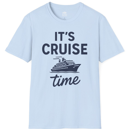 It’s Cruise Time Fun Graphic Cruise Shirt for Vacation Travelers – Light Blue – Alaska Cruise Shirts