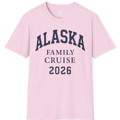 Alaska Family Cruise 2026 Matching Vacation Shirt for Groups – Light Pink – Alaska Cruise Shirts