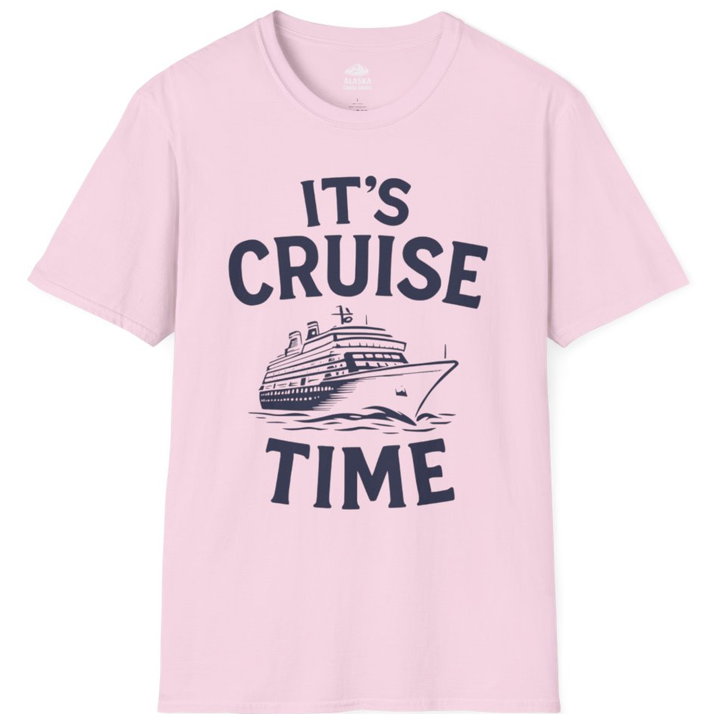 It’s Cruise Time Nautical Ship Vacation Travel T-Shirt – Light Pink – Alaska Cruise Shirts